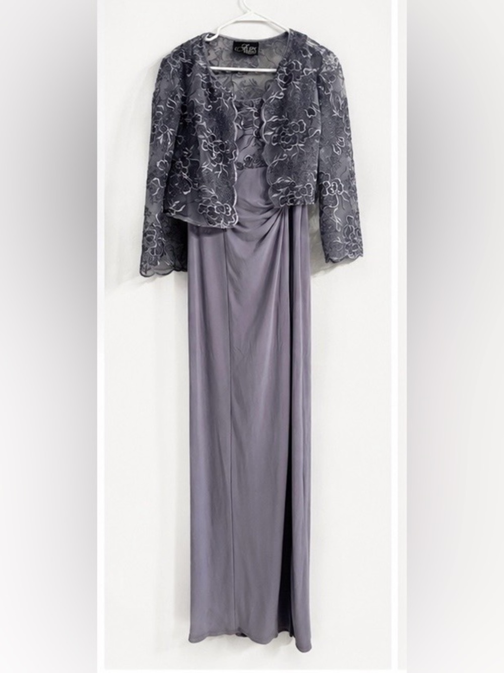 Alex Evenings Lavender Lace Formal Gown with Bolero Jacket Size 12